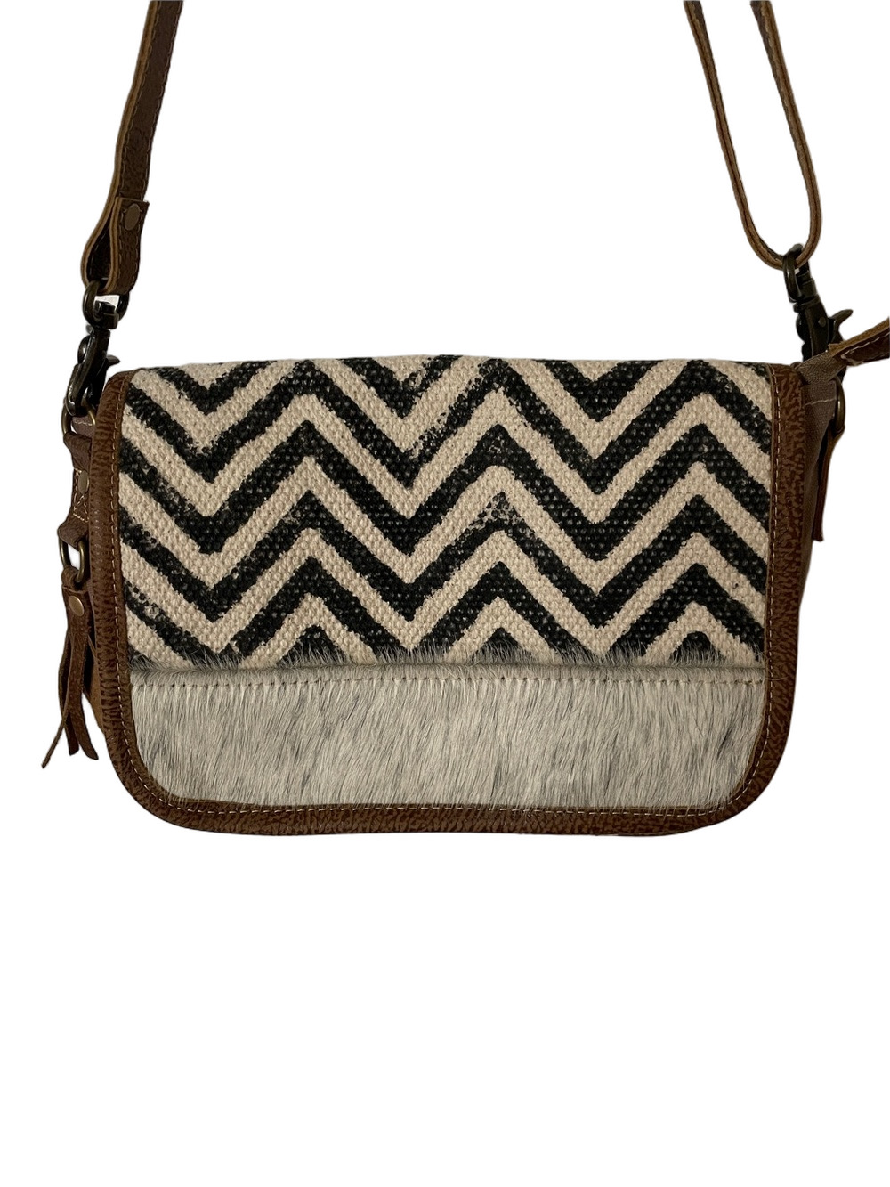 Myra Bag Chevron Canvas Crossbody Bag